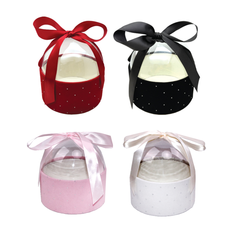 Velvet Dome Gift Box with Rhinestones 13.5×7cm