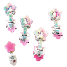 Kids Unicorn Hair Brush with Liquid Glitter Multicolor 17x8.5cm