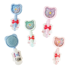 Kids Bear Hair Brush with Moving Beads Multicolor 20x8.5cm