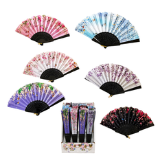 Floral Souvenir Folding Fans Assorted Designs for Souvenir & Tourist Shops
