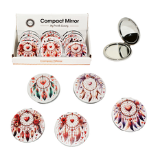 Dreamcatcher Hearts Compact Mirror 7cm