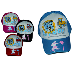 Kids cap with cute cartoon design, 4 colors – Diameter 52cm
