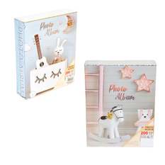 Kids Photo Album 200 Photos Gift Box Packaging Available In 2 Sizes And 2 Colors