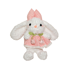 Plush Bunny with Check Dress 30cm