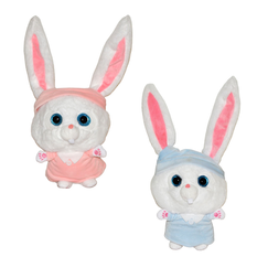 Plush Bunny with Outfit 21cm 2 Colors Pink & Blue