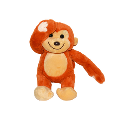 Orange Plush Monkey Toy with Magnetic Hands Feature 35cm