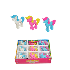Kids 3D unicorn erasers in assorted colors