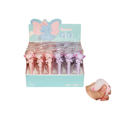Kids Elephant Soft Touch Gel Pen Pink & Lilac 
