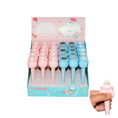 Kids Animal Soft Squeeze Pen in Pink and Light Blue 