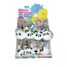 Panda Pom Pom Keychain