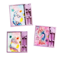 Kids Mermaid Plush Notebooks with Pen Assorted Designs for Gifts & Gift Shops