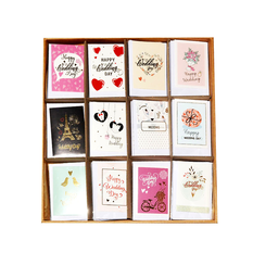 Mini Wedding Greeting Card with Envelope 9 indicated 9.6x6.7cm Assorted Designs