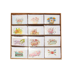 Mini Greeting Card with Envelope 9.6x6.7cm – Assorted Floral & Gift Designs