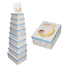 Baby Boy “Hello Baby” Gift Boxes Set – 10 Pieces (Assorted Sizes)