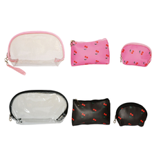Cherry Cosmetic Bag Set 3 Pieces 26x16x7cm