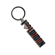 London metal keyring with embossed design