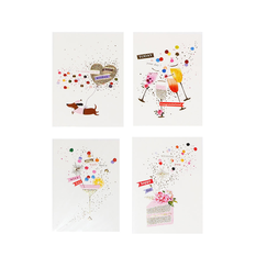 Ευχετήρια Κάρτα Celebration με Glitter Effect και Φάκελο 18x13cm για Γενέθλια & Ευχές