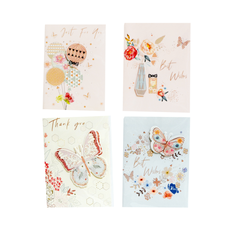 Ευχετήρια Κάρτα Premium Wishes & Thank You με Φάκελο 20x14.5cm με Ανάγλυφα & Χρυσές Λεπτομέρειες
