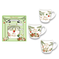 Christmas Ornament Mug Gift Set 3pcs