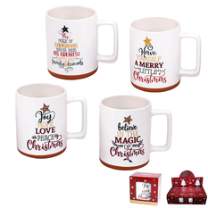 Christmas Mug with Festive Quotes 8x9cm 
