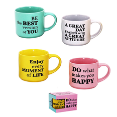 Ceramic Mug with Positive Messages 10x9cm 