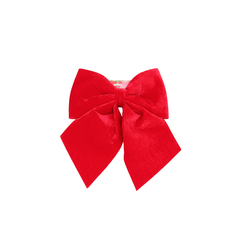 Red Velvet-Look Christmas Bow 40×33cm