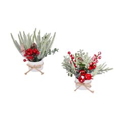 Snowy Christmas Arrangement 25cm