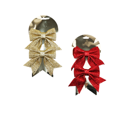 Set of 2 Fabric Bows 12 × 11cm
