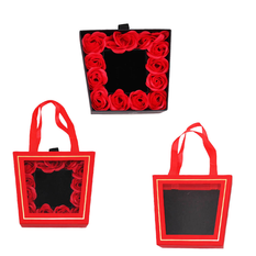 Gift Box with Handles and Scented Soap Roses