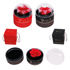 Round Jewellery Box with Scented Soap Rose