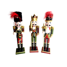 Wooden Nutcracker in Multiple Designs 30cm–55cm