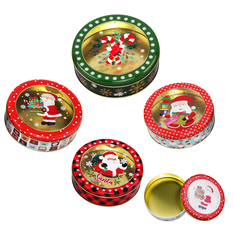 Round Metal Christmas Tin Box 16.8cm – Designs 