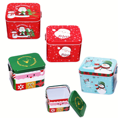 Metal Christmas Tin Box 12.8cm 