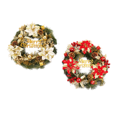 Christmas Wreath 40cm with Poinsettias