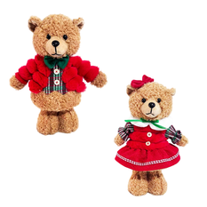 Standing Christmas Plush Teddy Bear 38x21cm