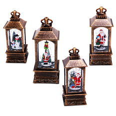 Rectangular Christmas Snow Lantern 20.5×8×8cm