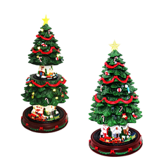 Light-Up Christmas Tree with Village