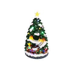 Light-Up Christmas Tree with Train
