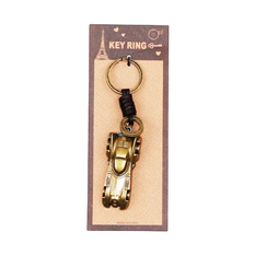 Metal Sports Car Keyring in Antique Finish