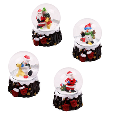 Christmas Snow Globe on Log Base 8cm