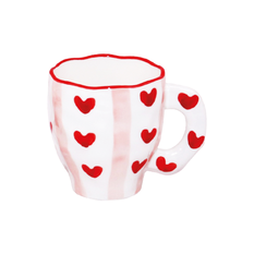 Ceramic Mug with Hearts 9x10.5cm 