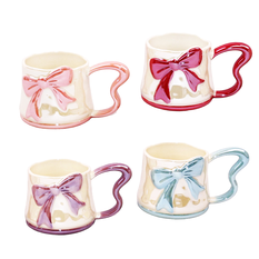 Ceramic Mug with Raised Bow 380ml 