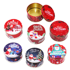 Round Christmas Metal Tin 7.5cm
