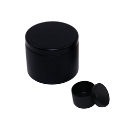 Black Metal Tin with Lid 6.5×5.5cm