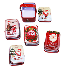 Metal Christmas Tin with Handle 10.5 cm