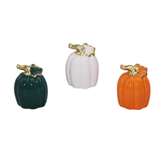 Pumpkin with Gold Stem 9 × 7cm