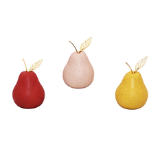 Pear with Gold Leaf 9 × 9cm