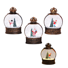 Round Christmas Snow Lantern 13×8×4cm