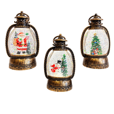 Antique Christmas Snow Lantern 15.5×7.5×6.5cm