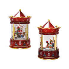 Christmas Carousel with Light & Music 25cm